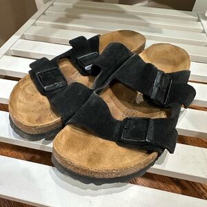 Black Suede Birkenstock Sandals